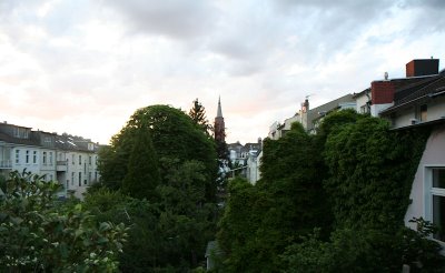 Udsigt fra terrassen - sommer
